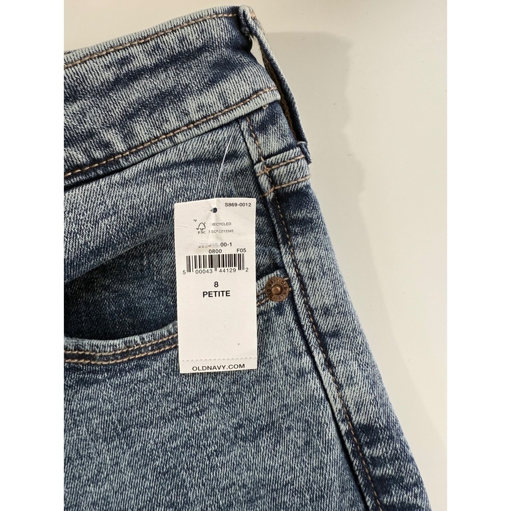 Old Navy Rockstar Super Skinny High Rise Jeans Distressed Blue Petite Size 8 - Picture 6 of 10